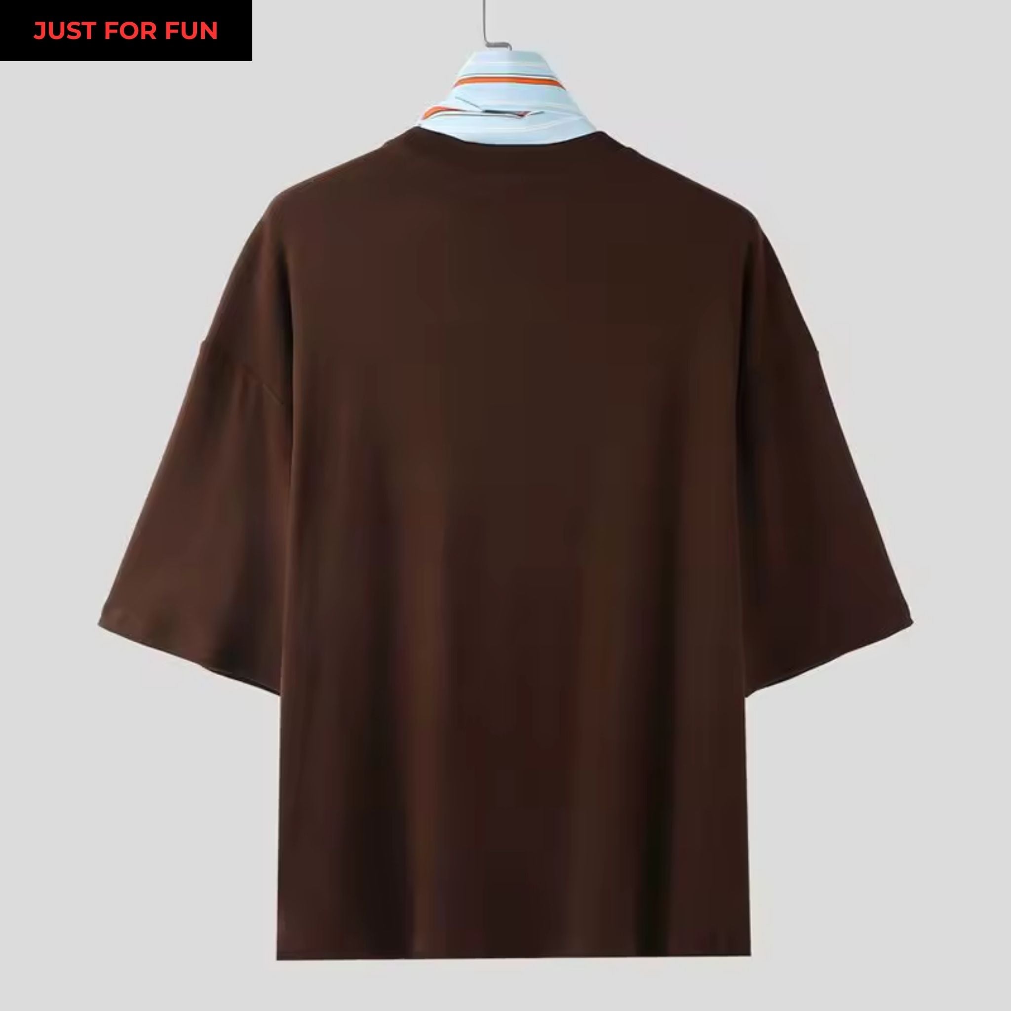 Brown Scarf Detailed Tshirt