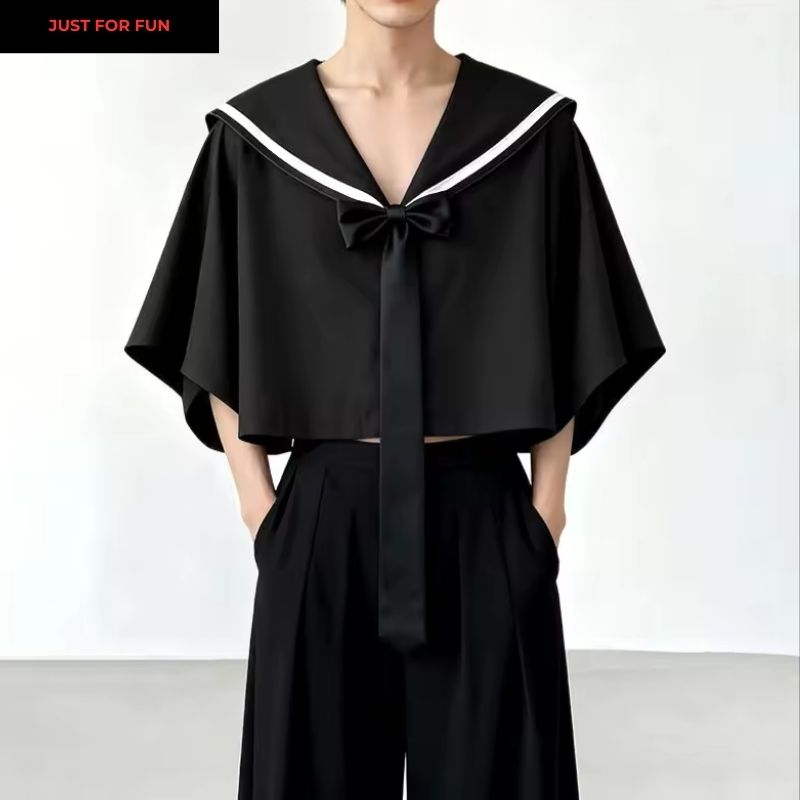 Navy Patchwork Sailor Shirt