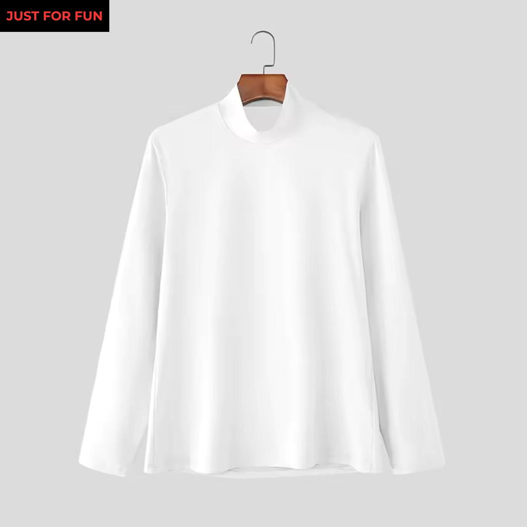 White Long Sleeve Backless Top