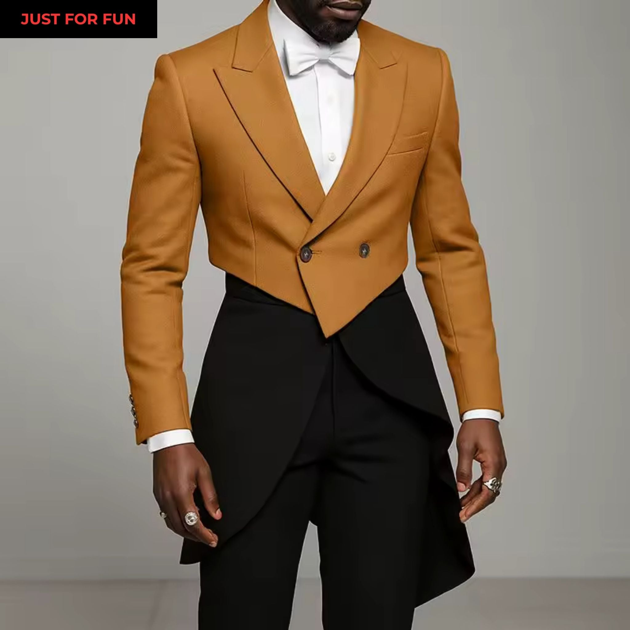 Brown Crop Blazer Men