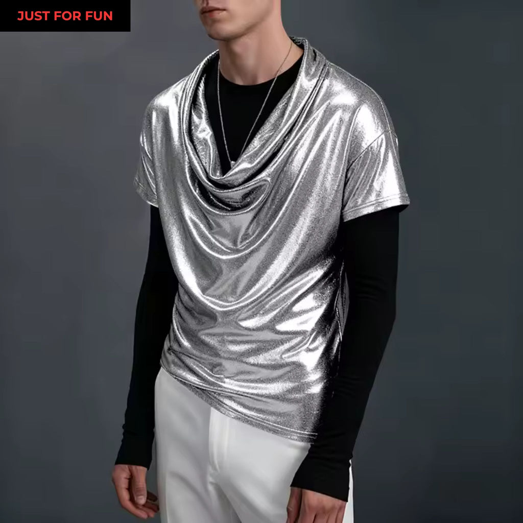 Shiny Loose T-shirt Men