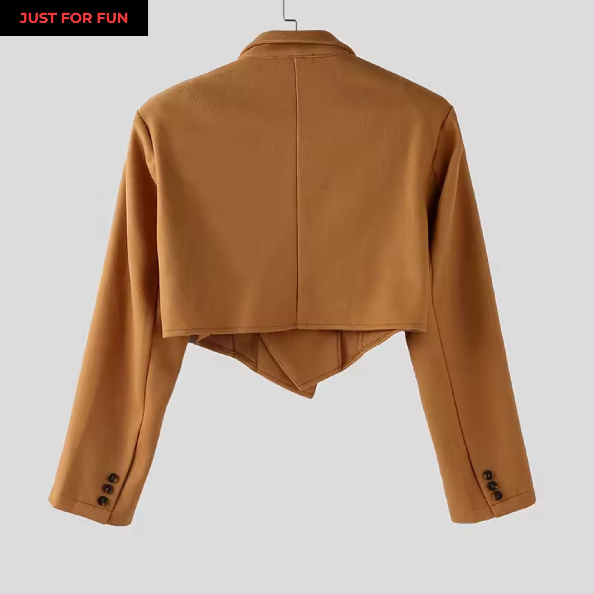 Brown Crop Blazer Men