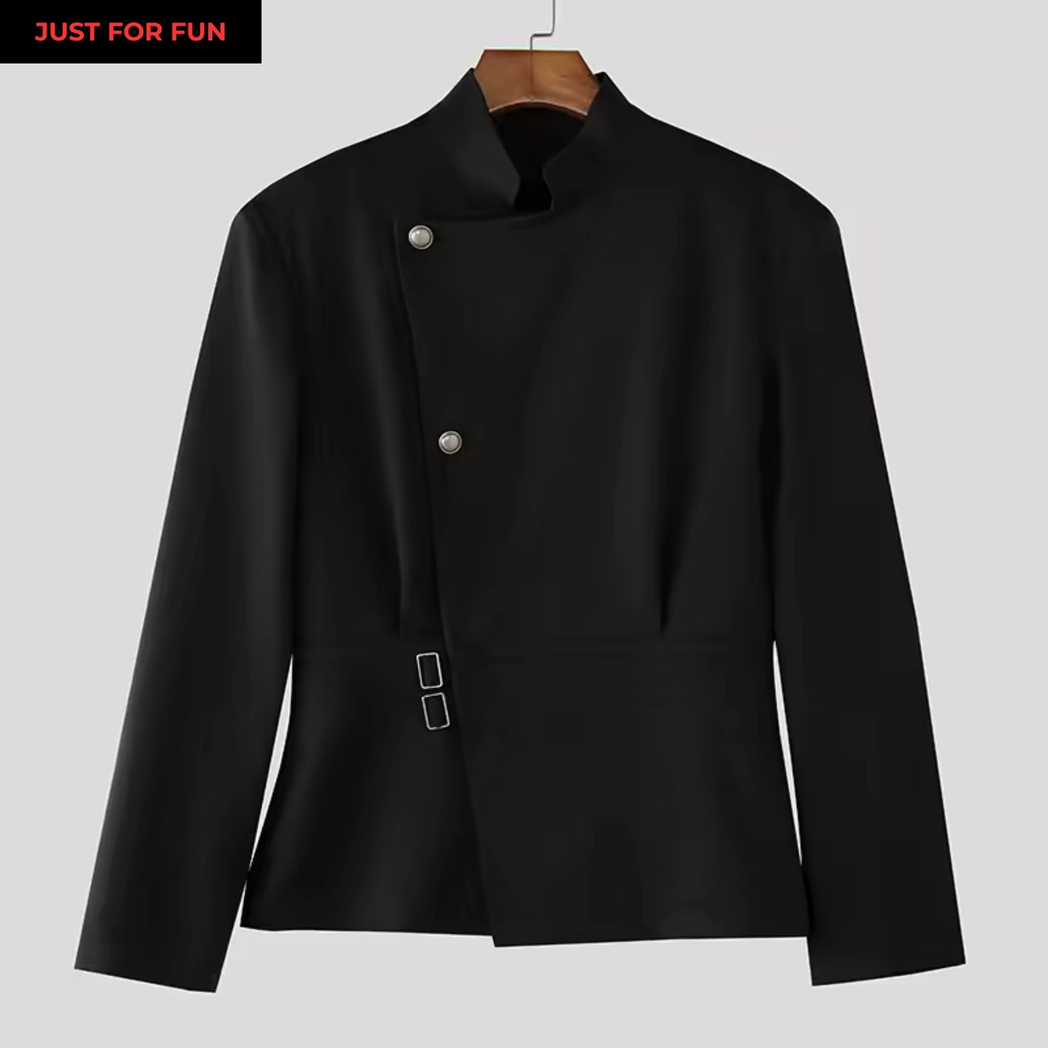 Green Elegant Stand Collar Jacket