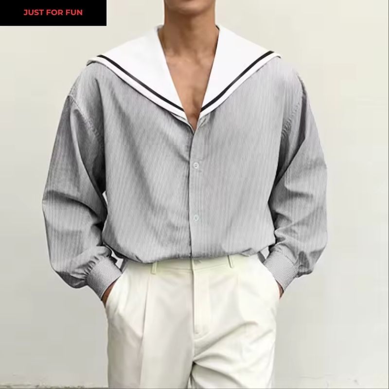 Blue Long Sleeve Sailor Shirt