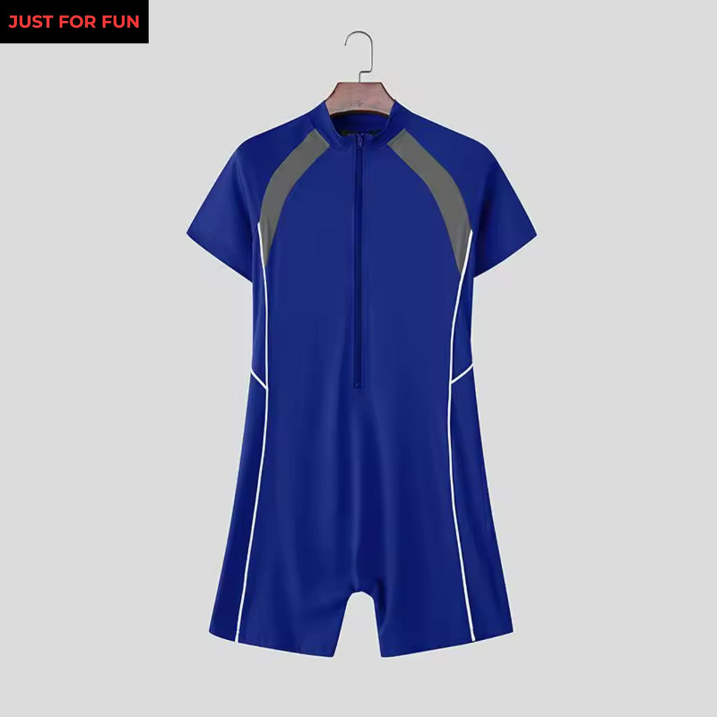 Patchwork Casual Bodysuit Men