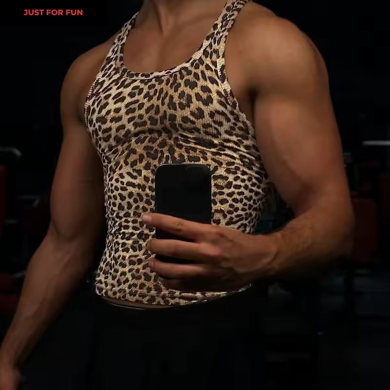 Leopard Tank Top Men