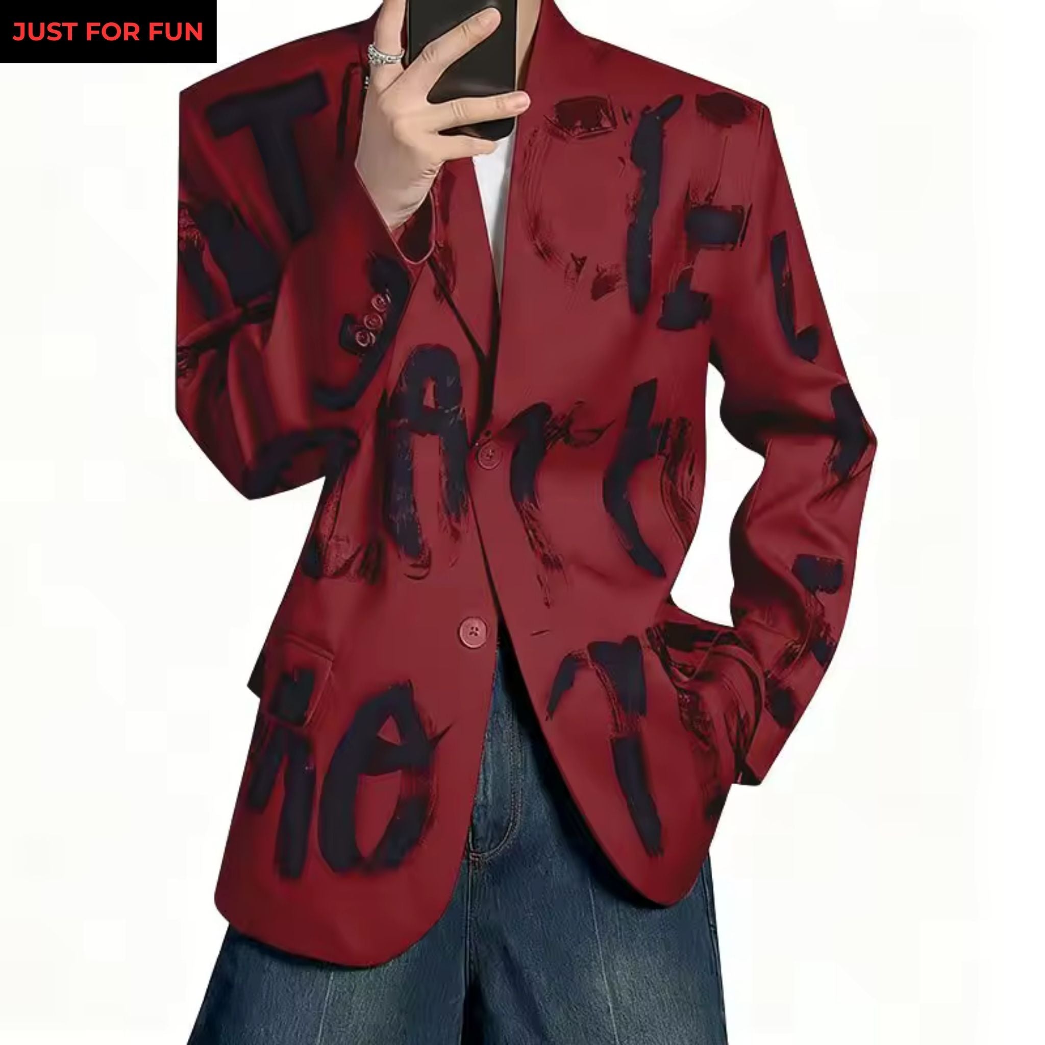 Printed Blazer Men