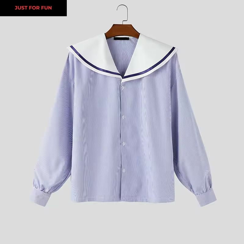 Blue Long Sleeve Sailor Shirt