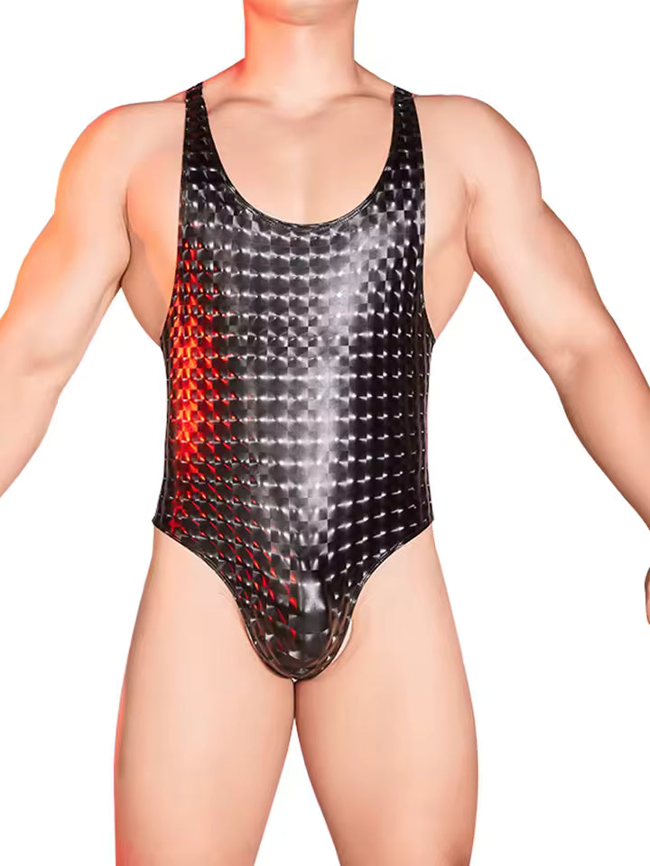 Black Leather Bodysuit Nightwear